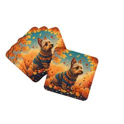 DAC1010FC 0.15 x 3.5 x 3.5 in. Australian Terrier Terrier Fall Foam Coasters - Set of 4