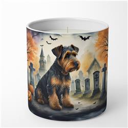 DAC2004CDL 3.25 x 3.75 x 3.25 in. Airedale Terrier Spooky Halloween Decorative Soy Candle