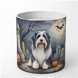 DAC2012CDL 3.25 x 3.75 x 3.25 in. Bearded Collie Spooky Halloween Decorative Soy Candle