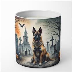 DAC2013CDL 3.25 x 3.75 x 3.25 in. Belgian Malinois Spooky Halloween Decorative Soy Candle