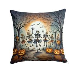 3 x 14 x 14 in. Dancing Skeletons Spooky Halloween Throw Pillow