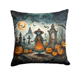 3 x 14 x 14 in. La Llorona Skeleton Spooky Halloween Throw Pillow
