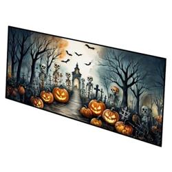 0.2 x 28 x 58 in. Skeleton Spooky Halloween Runner Mat