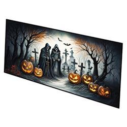 0.2 x 28 x 58 in. The Grim Reaper Spooky Halloween Runner Mat