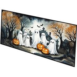 0.2 x 28 x 58 in. Ghosts Spooky Halloween Runner Mat