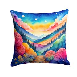 3 x 18 x 18 in. Colorful Brunia Fabric Decorative Pillow
