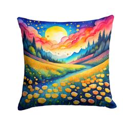 3 x 18 x 18 in. Colorful Buttercups Fabric Decorative Pillow