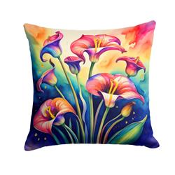 3 x 18 x 18 in. Colorful Calla Lilies Fabric Decorative Pillow