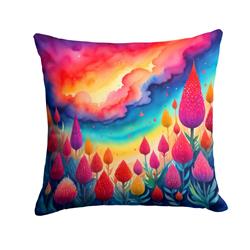3 x 18 x 18 in. Colorful Celosia Fabric Decorative Pillow