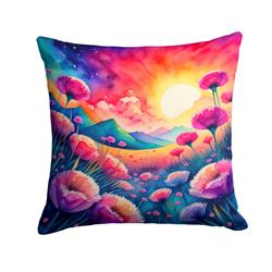 3 x 18 x 18 in. Colorful Dianthus Fabric Decorative Pillow