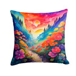 3 x 18 x 18 in. Colorful Geraniums Fabric Decorative Pillow