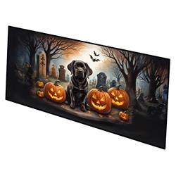 0.2 x 28 x 58 in. Chocolate Labrador Retriever Spooky Halloween Runner Mat