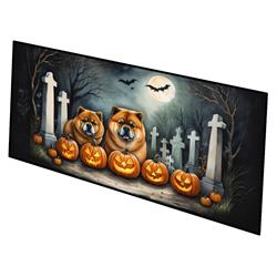 0.2 x 28 x 58 in. Chow Chow Spooky Halloween Runner Mat
