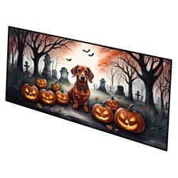 0.2 x 28 x 58 in. Dachshund Spooky Halloween Runner Mat