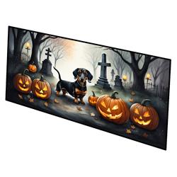 0.2 x 28 x 58 in. Dachshund Spooky Halloween Runner Mat