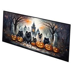 0.2 x 28 x 58 in. Keeshond Spooky Halloween Runner Mat