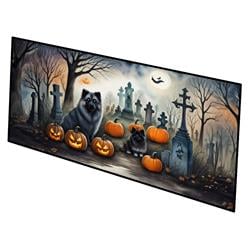 0.2 x 28 x 58 in. Keeshond Spooky Halloween Runner Mat