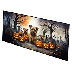 0.2 x 28 x 58 in. Norfolk Terrier Spooky Halloween Runner Mat
