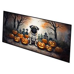 0.2 x 28 x 58 in. Fawn Pug Spooky Halloween Runner Mat
