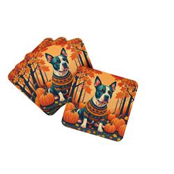 0.15 x 3.5 x 3.5 in. Pit Bull Terrier Fall Foam Coasters - Set of 4