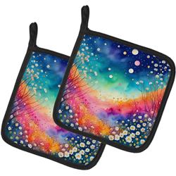 DAC2142FC 0.15 x 3.5 x 3.5 in. German Spitz & Flowers Foam Coasters - Set of 4