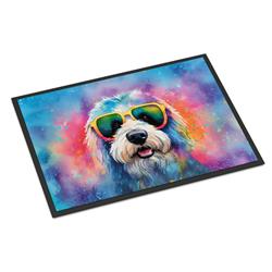 DAC2536JMAT 0.15 x 24 x 36 in. Old English Sheepdog Hippie Dawg Indoor or Outdoor Mat