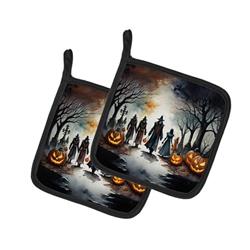 DAC2243PTHD 0.3 x 7.5 x 7.5 in. Vampires Spooky Halloween Pair of Pot Holders