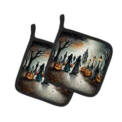 DAC2244PTHD 0.3 x 7.5 x 7.5 in. Vampires Spooky Halloween Pair of Pot Holders