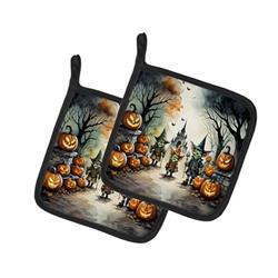 DAC2246PTHD 0.3 x 7.5 x 7.5 in. Goblins Spooky Halloween Pair of Pot Holders
