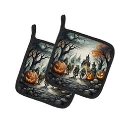 DAC2262PTHD 0.3 x 7.5 x 7.5 in. Orcs Spooky Halloween Pair of Pot Holders