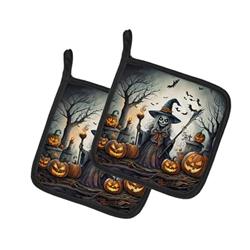 DAC2283PTHD 0.3 x 7.5 x 7.5 in. Witch Spooky Halloween Pair of Pot Holders
