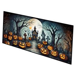 0.2 x 28 x 58 in. Graveyard Spooky Halloween Runner Mat