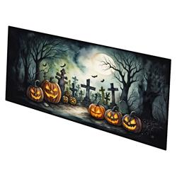 0.2 x 28 x 58 in. Graveyard Spooky Halloween Runner Mat