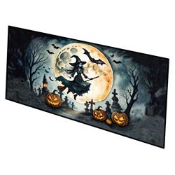 0.2 x 28 x 58 in. Flying Witch Spooky Halloween Runner Mat
