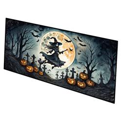 0.2 x 28 x 58 in. Flying Witch Spooky Halloween Runner Mat