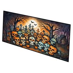 0.2 x 28 x 58 in. Calaveras Sugar Skulls Spooky Halloween Runner Mat