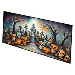 0.2 x 28 x 58 in. Calaveras Sugar Skulls Spooky Halloween Runner Mat
