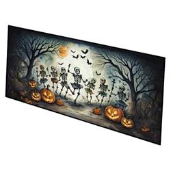 0.2 x 28 x 58 in. Dancing Skeletons Spooky Halloween Runner Mat