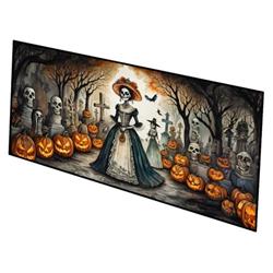 0.2 x 28 x 58 in. La Catrina Skeleton Spooky Halloween Runner Mat