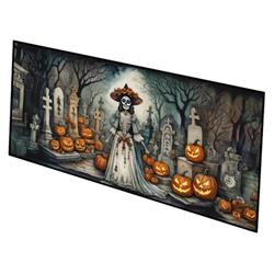0.2 x 28 x 58 in. La Catrina Skeleton Spooky Halloween Runner Mat