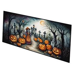 0.2 x 28 x 58 in. La Catrina Skeleton Spooky Halloween Runner Mat