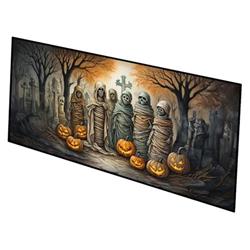 0.2 x 28 x 58 in. Mummies Spooky Halloween Runner Mat