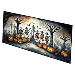 0.2 x 28 x 58 in. Mariachi Skeleton Band Spooky Halloween Runner Mat