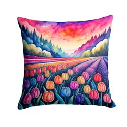 3 x 14 x 14 in. Colorful Hyacinths Fabric Decorative Pillow