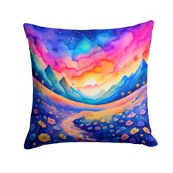 3 x 14 x 14 in. Colorful Periwinkles Fabric Decorative Pillow