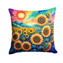 3 x 14 x 14 in. Colorful Sunflowers Fabric Decorative Pillow