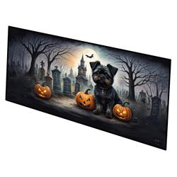 0.2 x 28 x 58 in. Affenpinscher Spooky Halloween Runner Mat