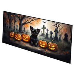 0.2 x 28 x 58 in. Affenpinscher Spooky Halloween Runner Mat