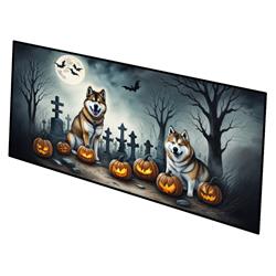 0.2 x 28 x 58 in. Akita Spooky Halloween Runner Mat