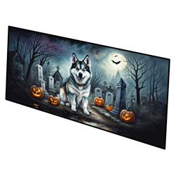 0.2 x 28 x 58 in. Alaskan Malamute Spooky Halloween Runner Mat
